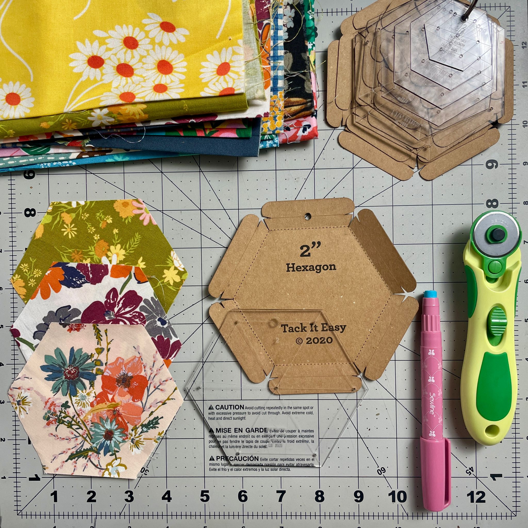 Tack It Easy Hexagon Set | English Paper Piecing Tool (EPP)