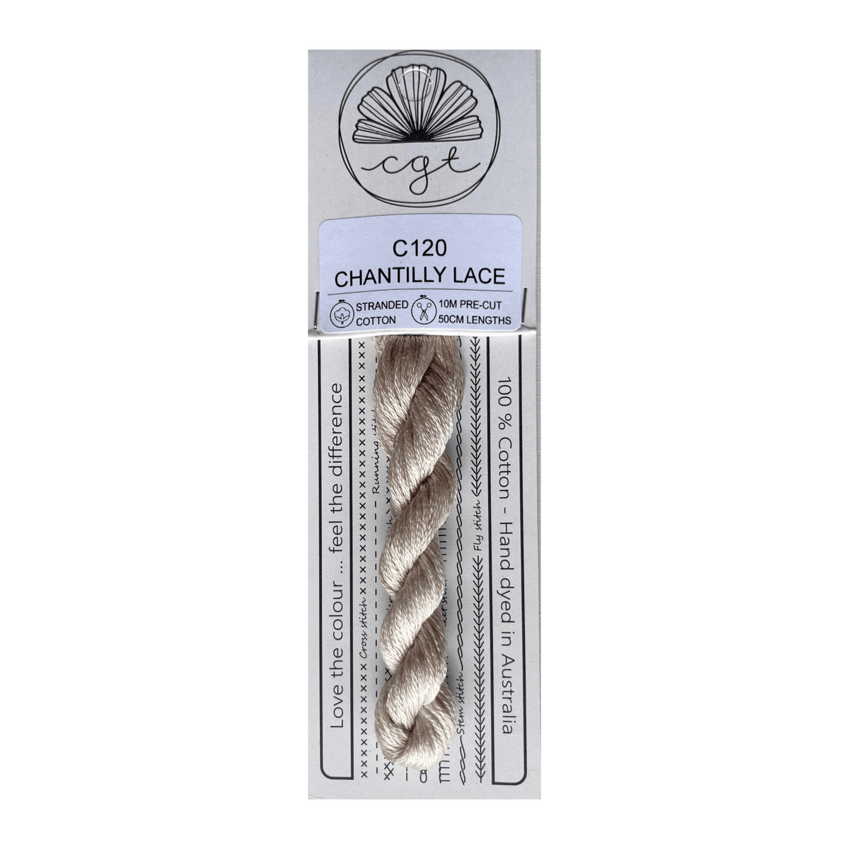 C120 Chantilly lace stranded cotton embroidery thread