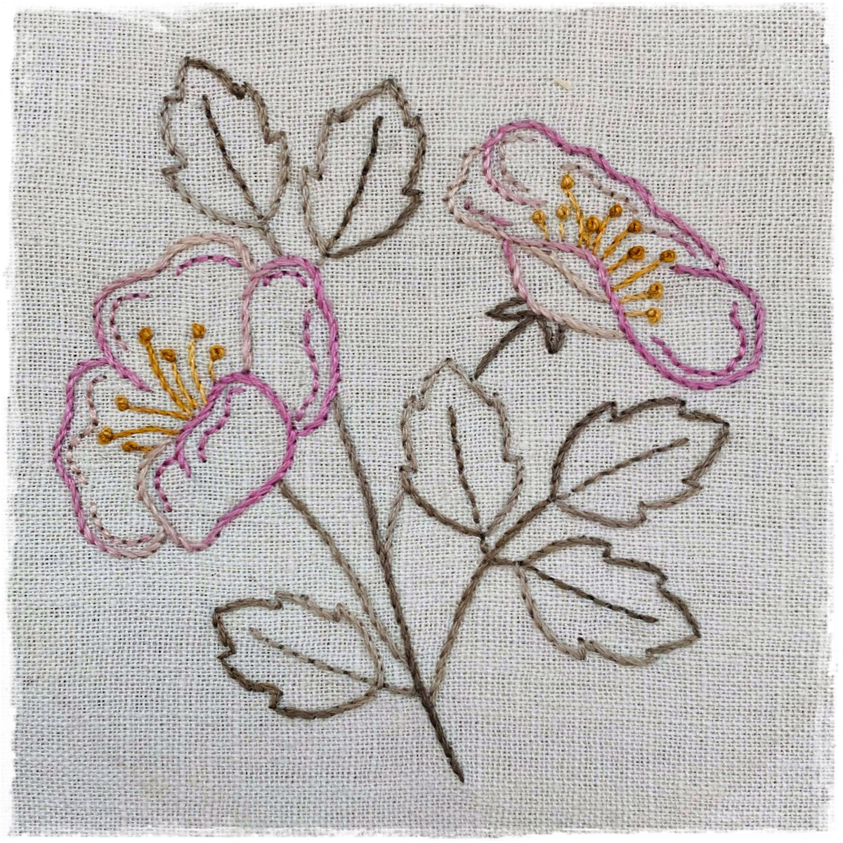 PRAIRIE ROSE HAND EMBROIDERY PATTERN - DIGITAL DOWNLOAD
