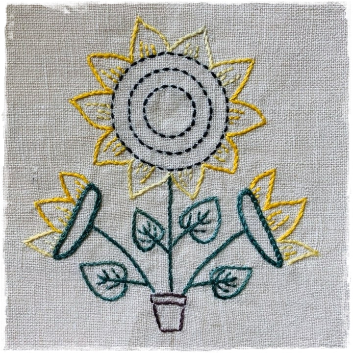 SUNFLOWER HAND EMBROIDERY PATTERN - DIGITAL DOWNLOAD