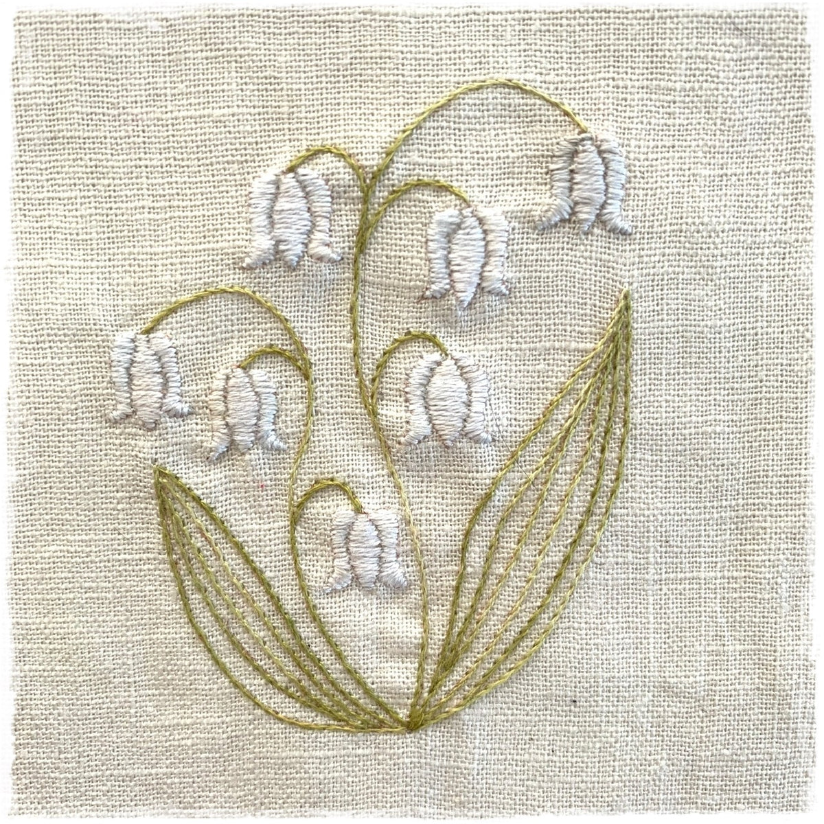 LILY OF THE VALLEY FLOWER HAND EMBROIDERY PATTERN - DIGITAL DOWNLOAD