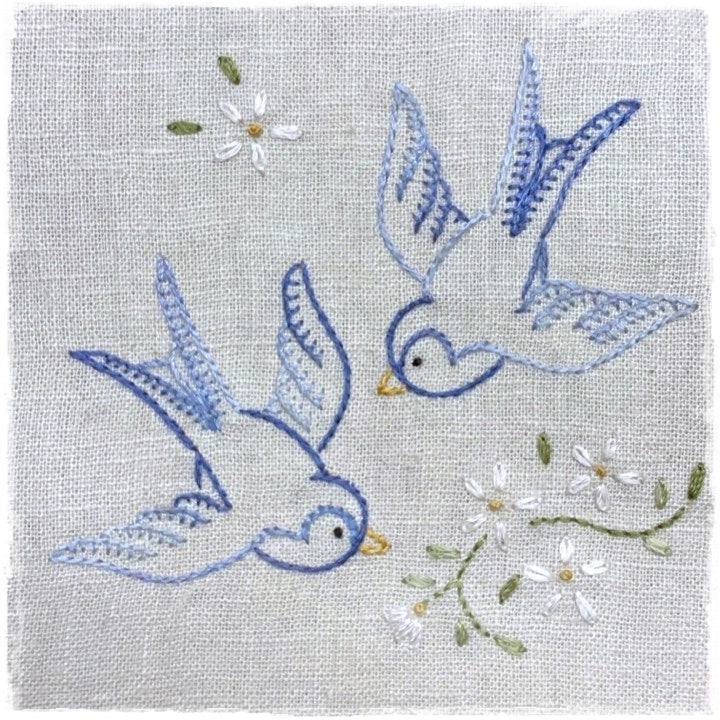 VINTAGE SWALLOW HAND EMBROIDERY PATTERN - DIGITAL DOWNLOAD