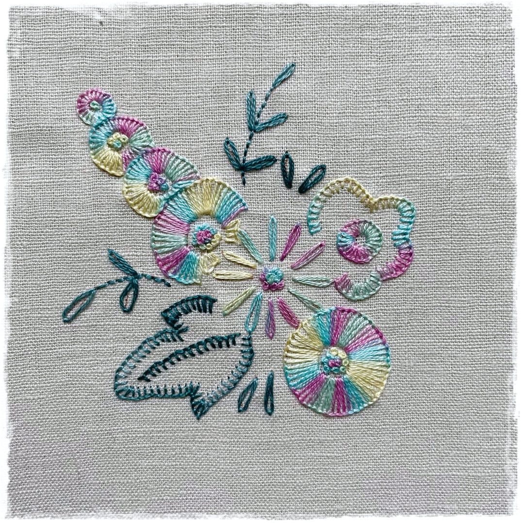 LARKSPUR BOUQUET HAND EMBROIDERY PATTERN - DIGITAL DOWNLOAD