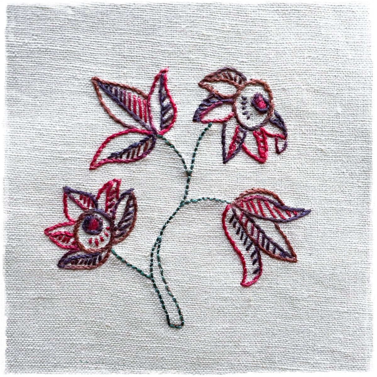 PATCHWORK BLOOMS HAND EMBROIDERY PATTERN - DIGITAL DOWNLOAD