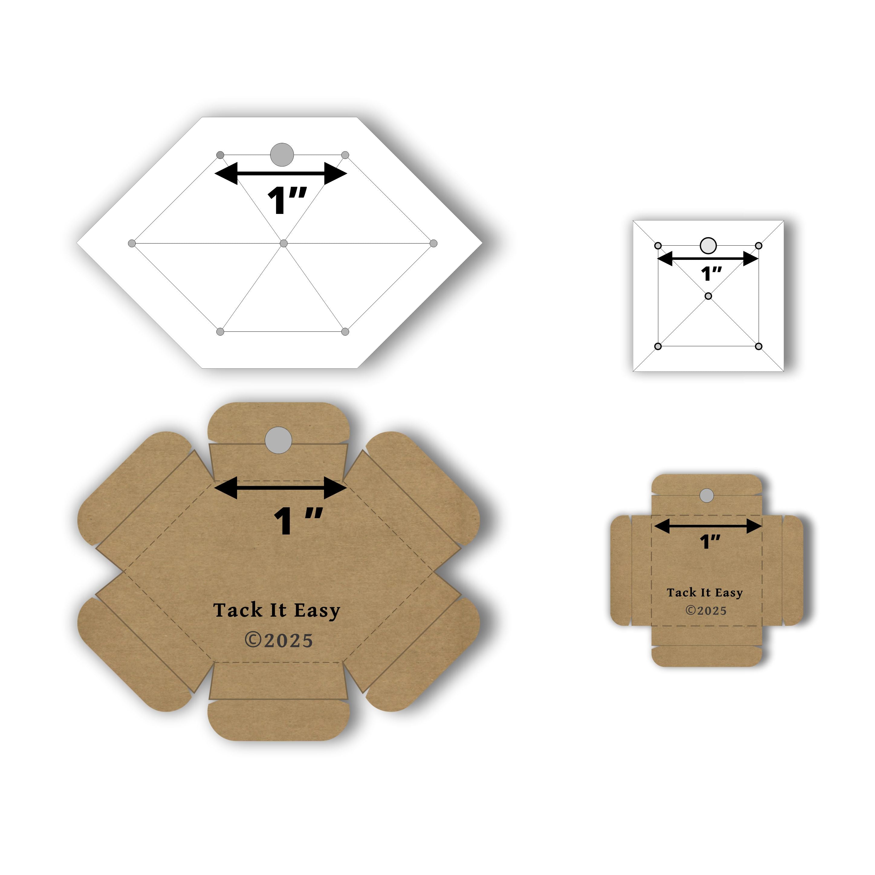 TACK IT EASY PATCHWORK OF THE CROSSES 1" GADGET & TEMPLATE