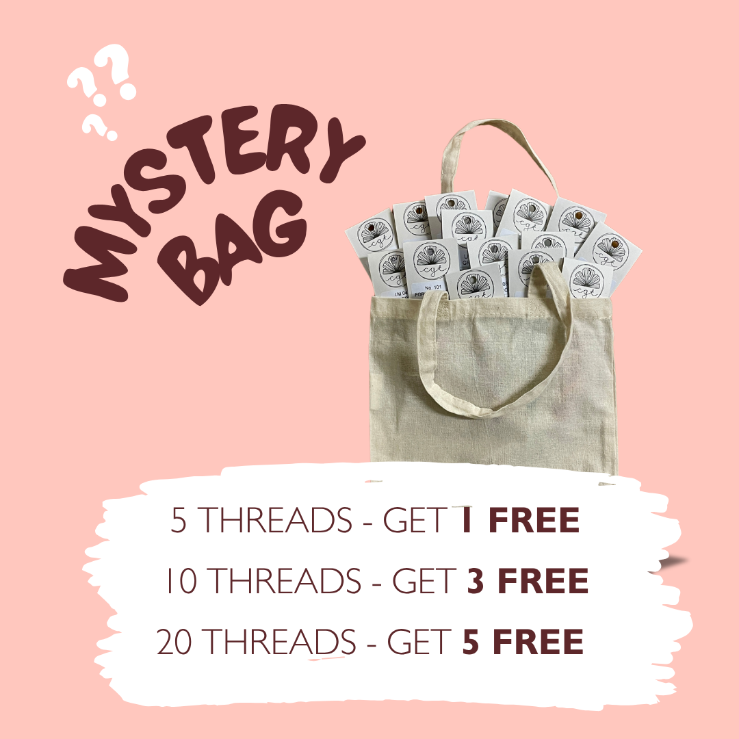 Cottage Garden Threads mystery bags | 10m hand dyed thread skeins