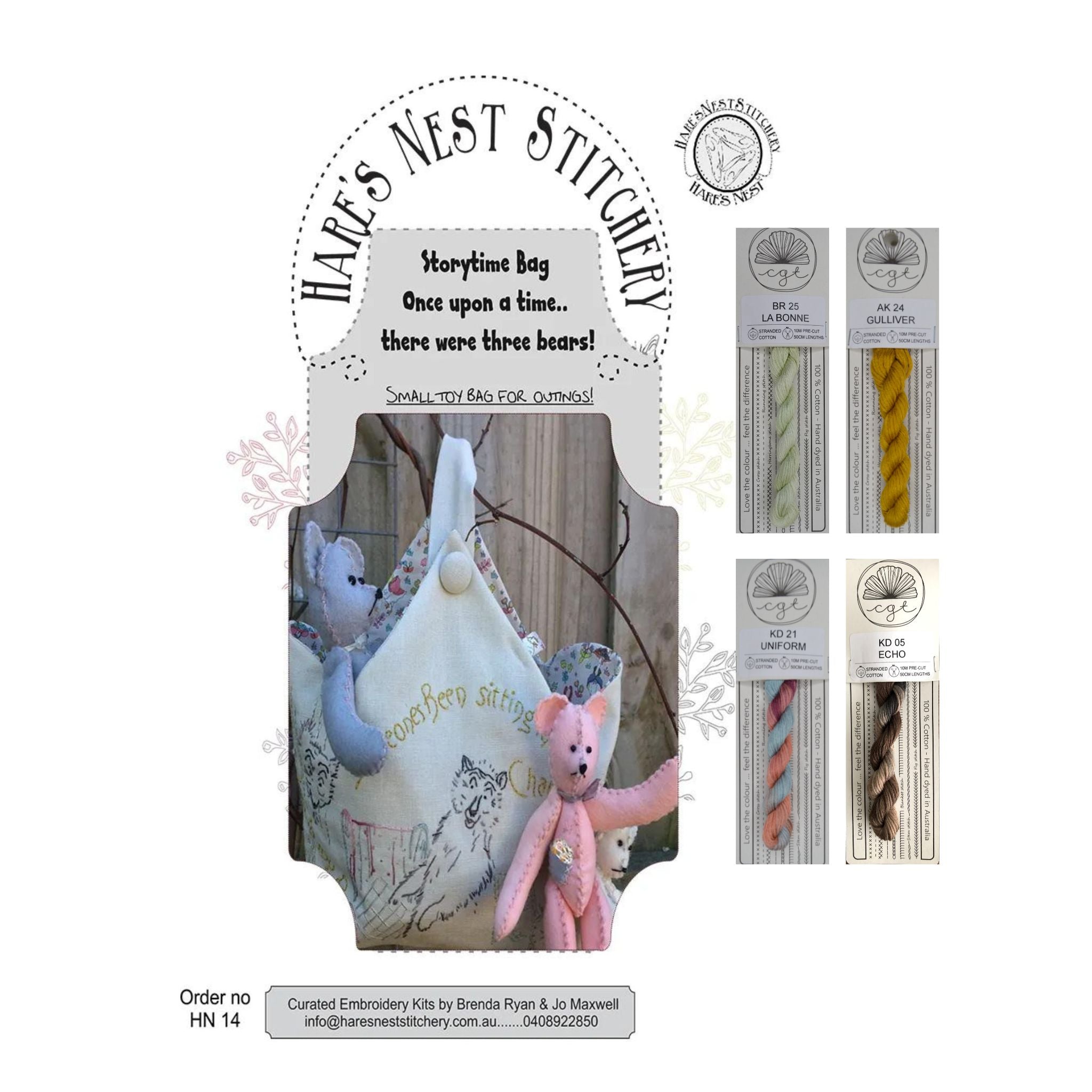HARES NEST - STORY TIME BAG BEARS
