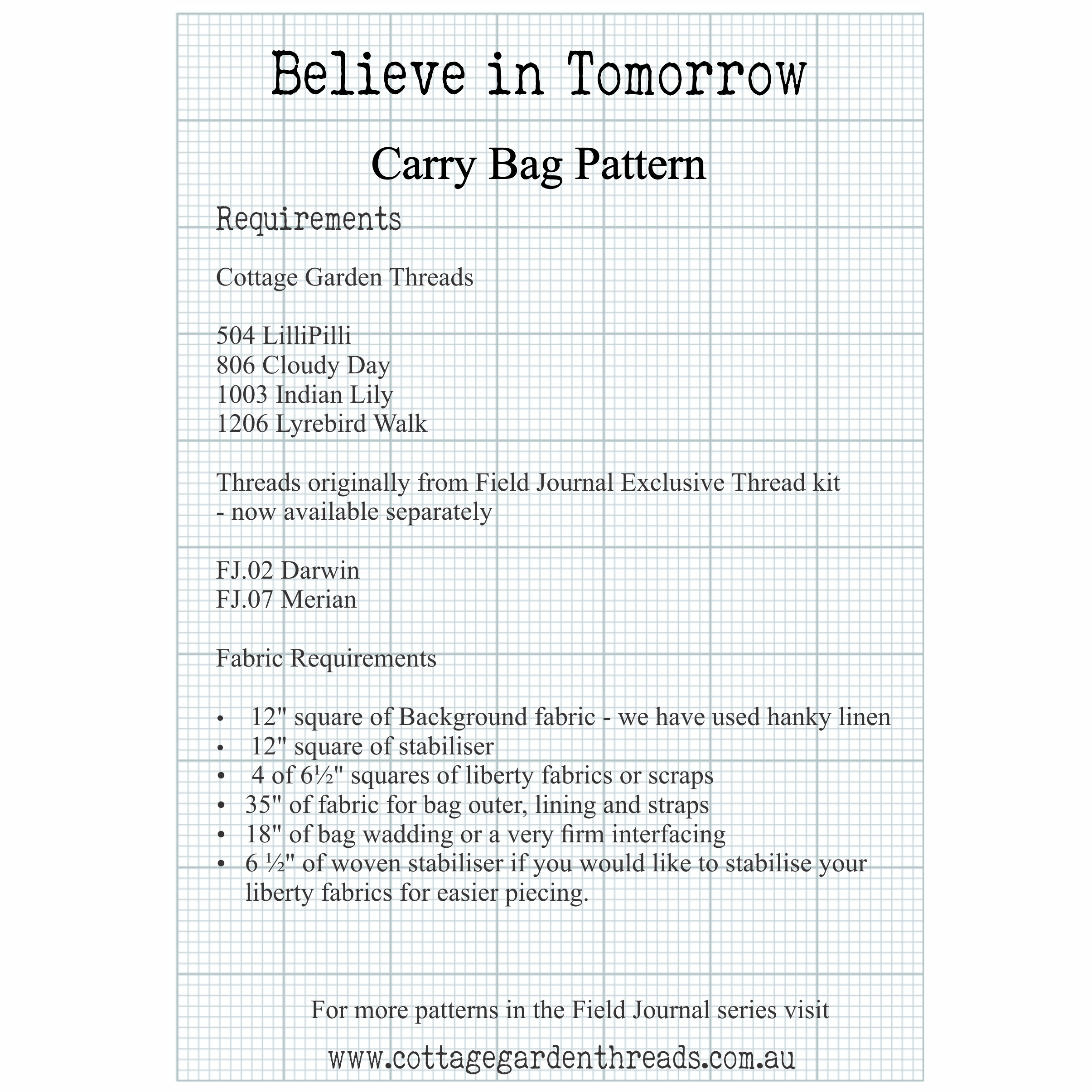 BELIEVE IN TOMORROW