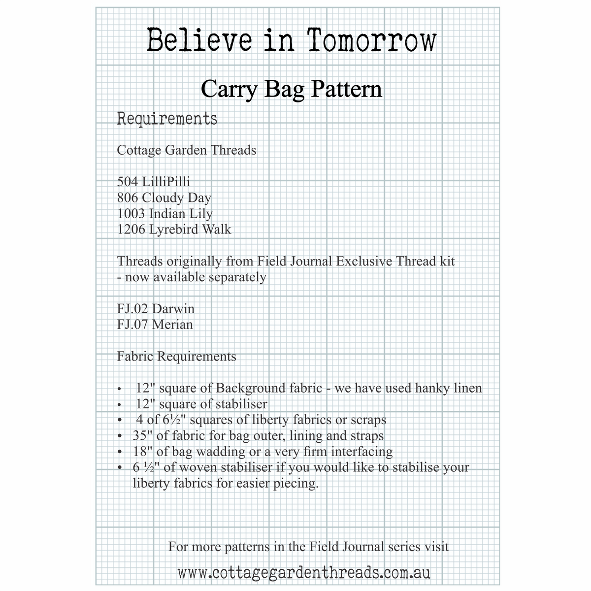 BELIEVE IN TOMORROW