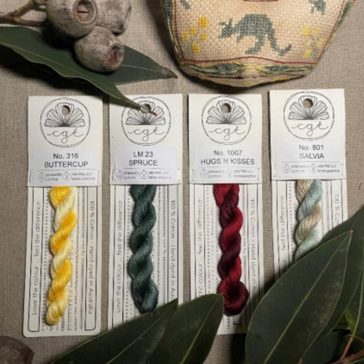set of stranded cotton embroidery thread