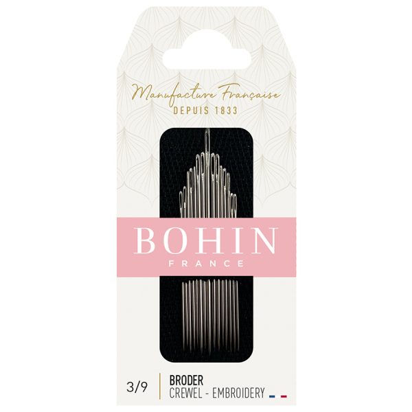 BOHIN EMBROIDERY NEEDLE ASSORTED 3/9