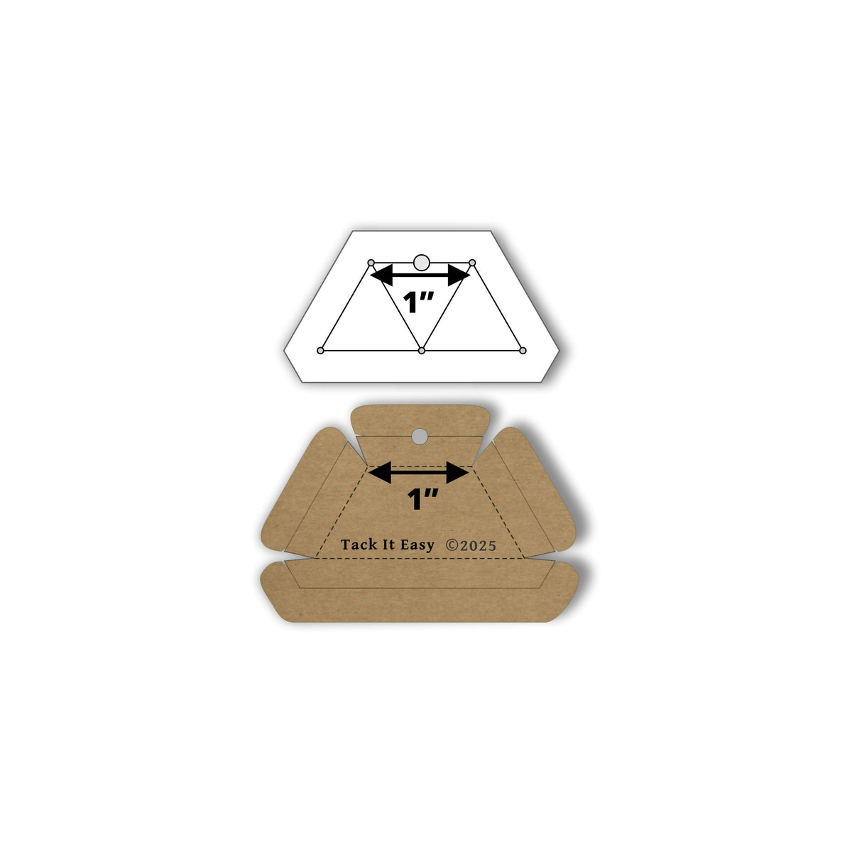 TACK IT EASY HALF HEXAGON 1" TEMPLATE & GADGET