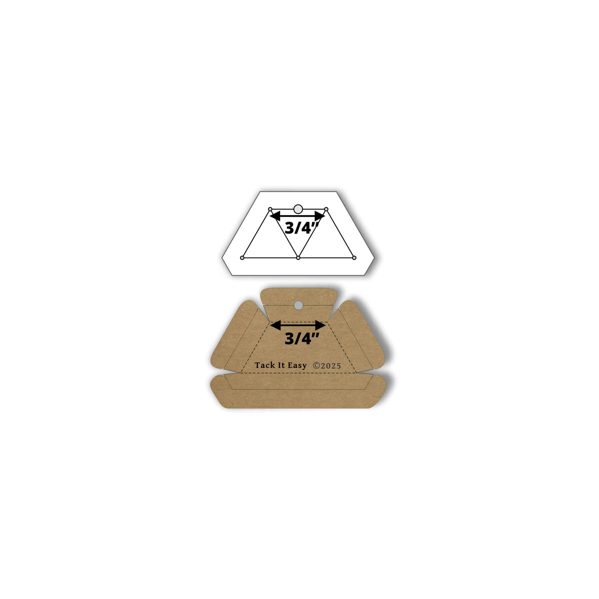 TACK IT EASY HALF HEXAGON 3/4" TEMPLATE & GADGET