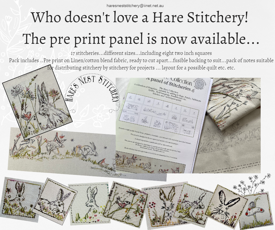 HARES NEST - PANEL OF STITCHERIES