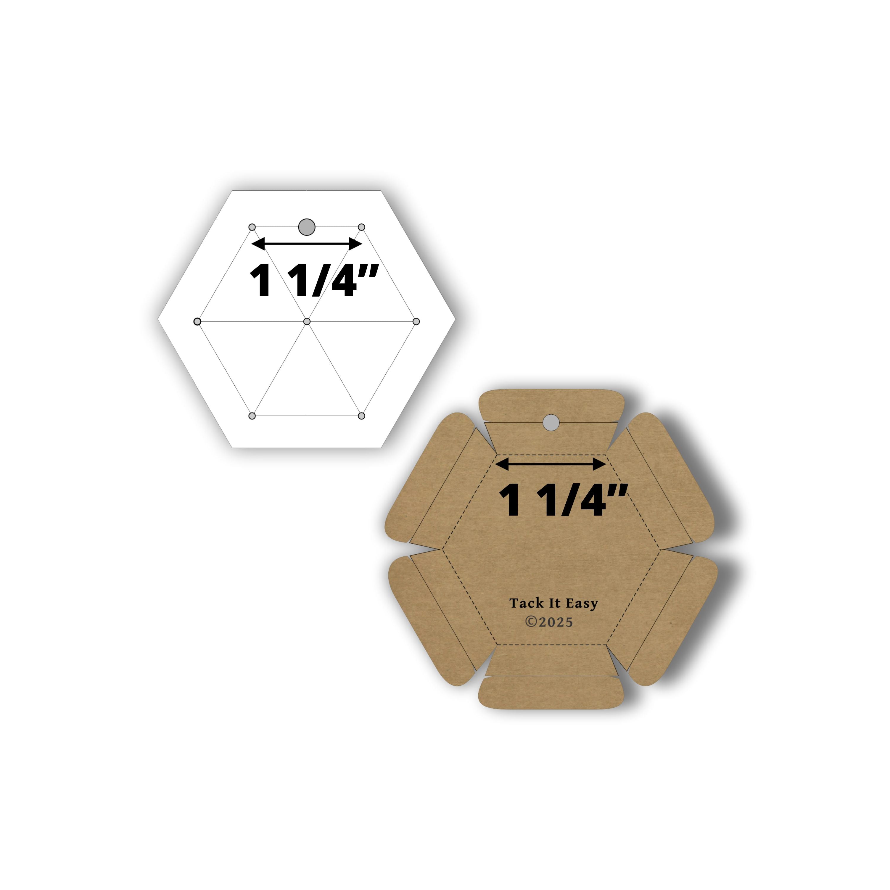 TACK IT EASY HEXAGON 1 1/4" TEMPLATE & GADGET