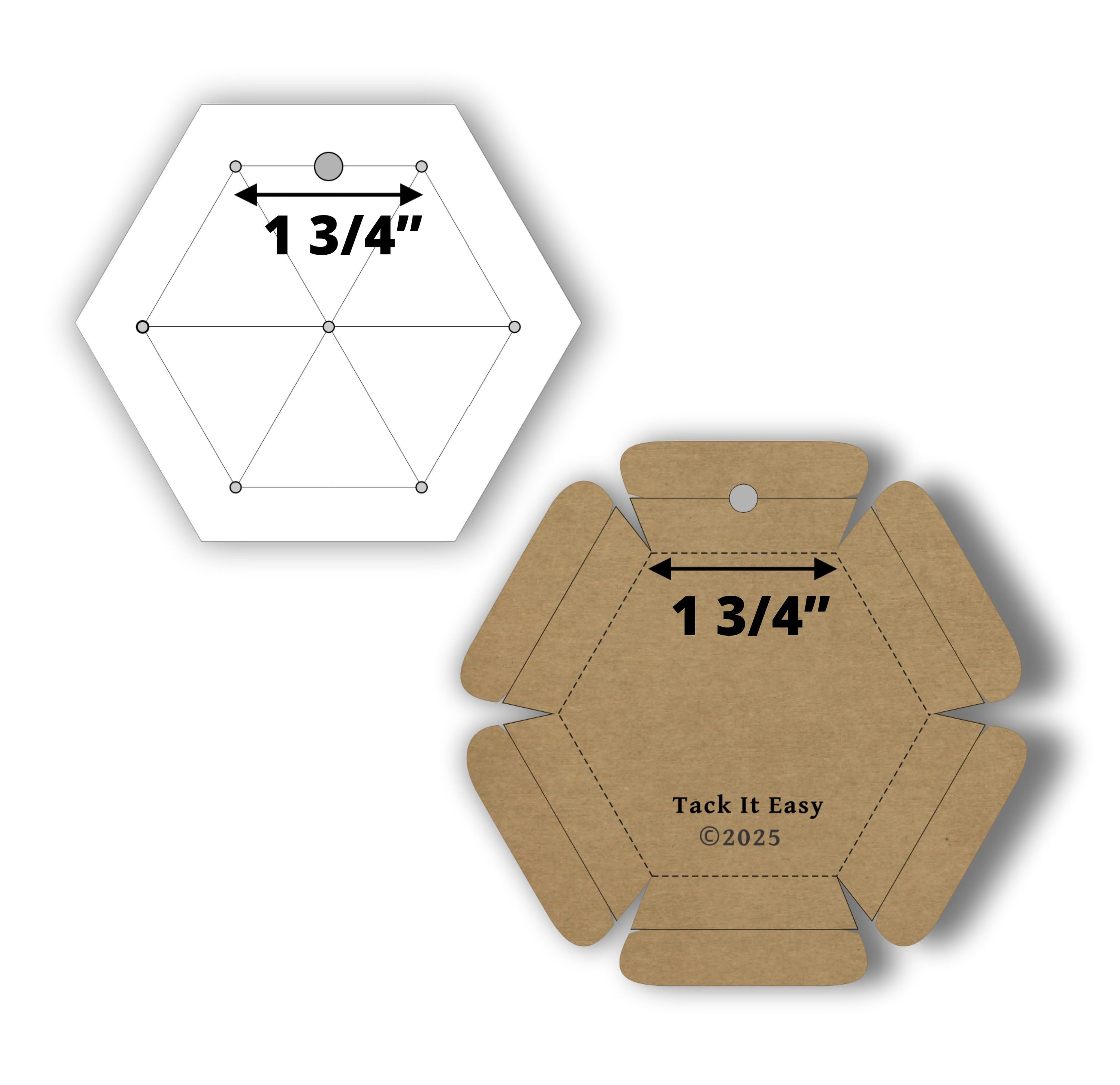 TACK IT EASY HEXAGON 1 3/4" TEMPLATE & GADGET