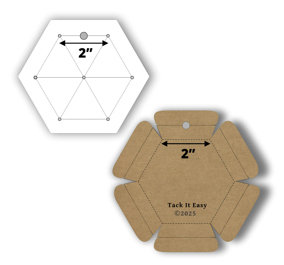 TACK IT EASY HEXAGON 2" TEMPLATE & GADGET
