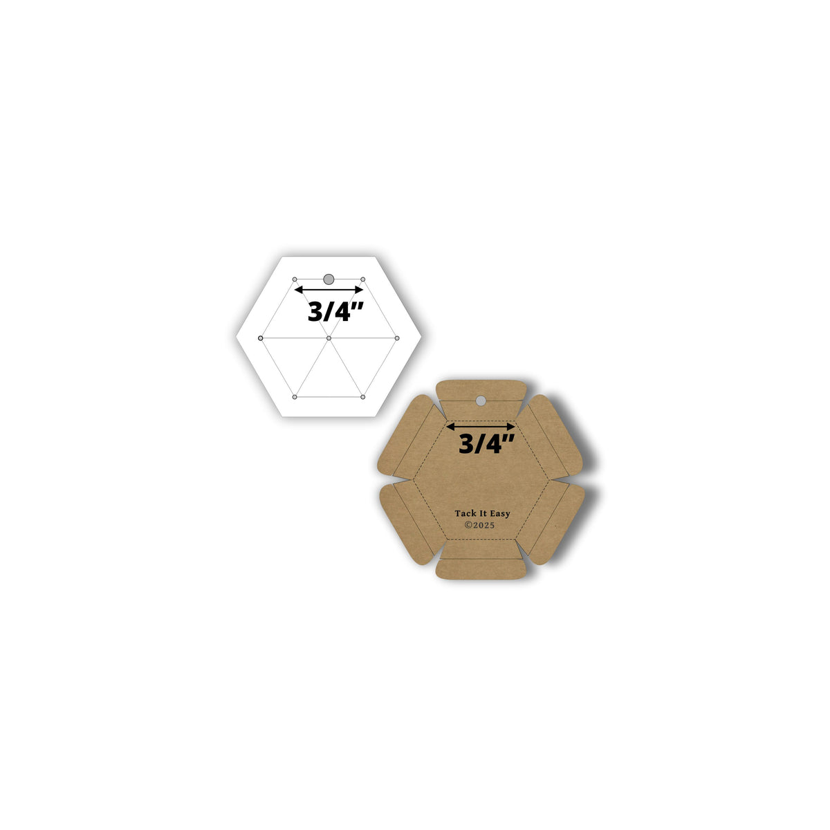 TACK IT EASY HEXAGON 3/4" TEMPLATE & GADGET