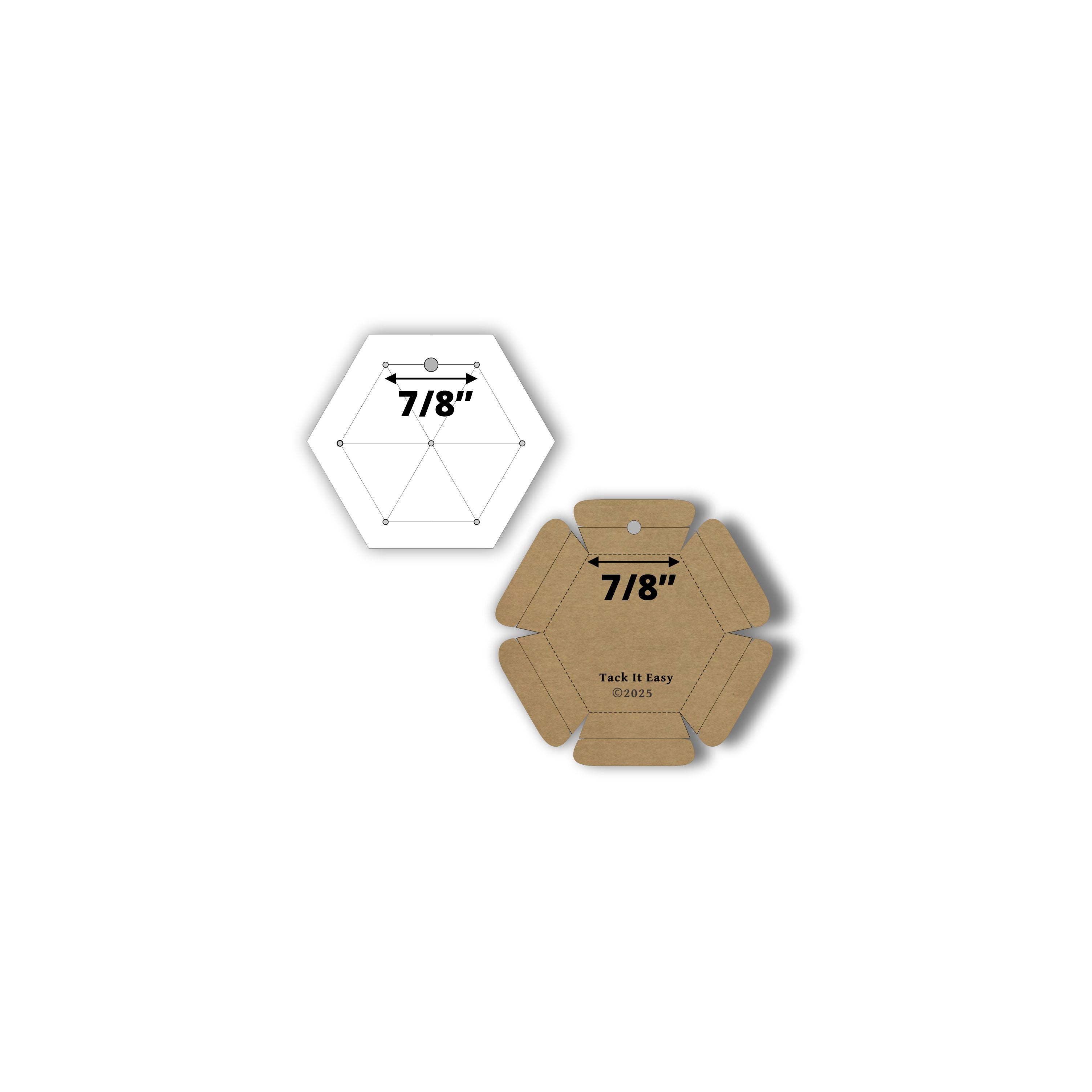 TACK IT EASY HEXAGON 7/8" TEMPLATE & GADGET PRE ORDER