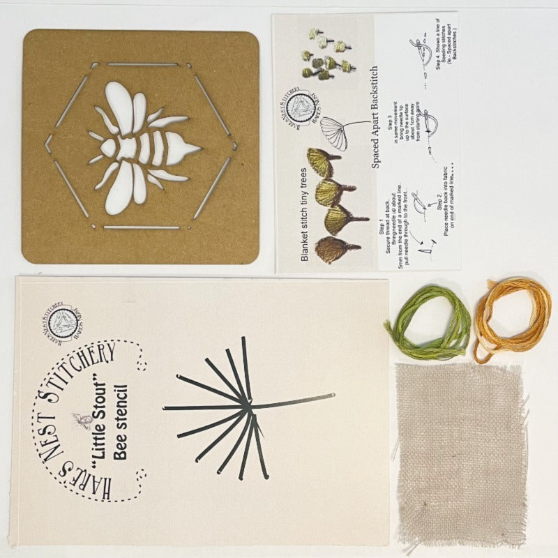 HARES NEST - LITTLE SCOUT BEE STENCIL