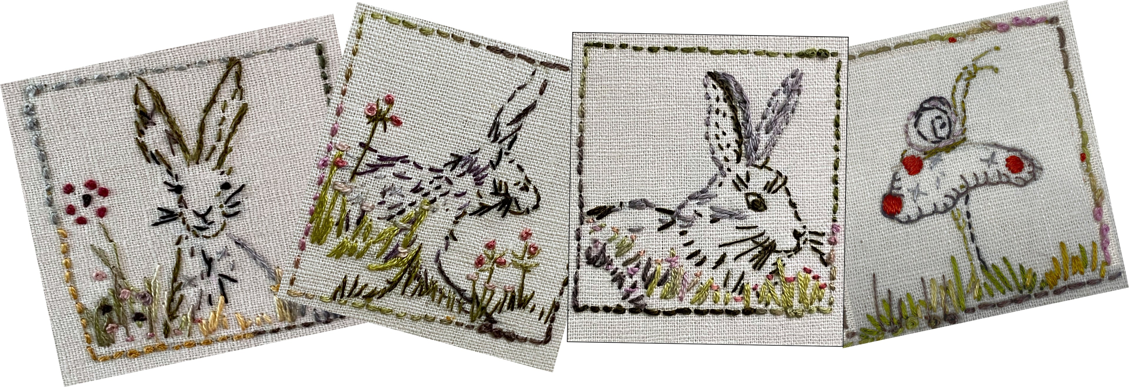 HARES NEST - PANEL OF STITCHERIES