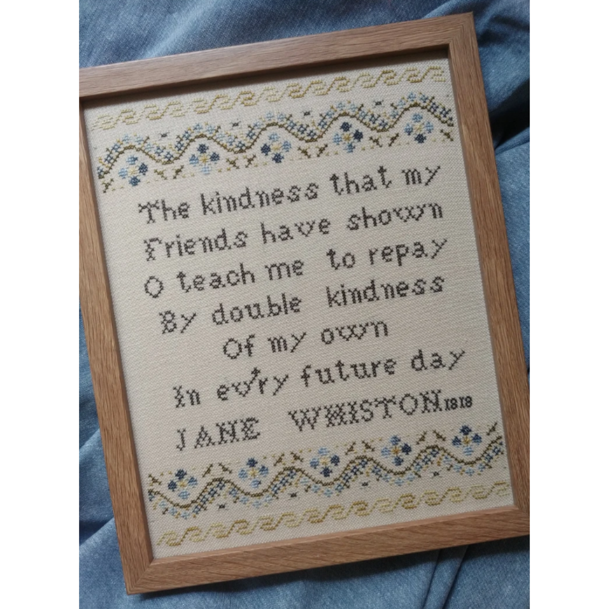 MOJO STITCHES - ON KINDNESS: JANE WHISTON 1818 CHART