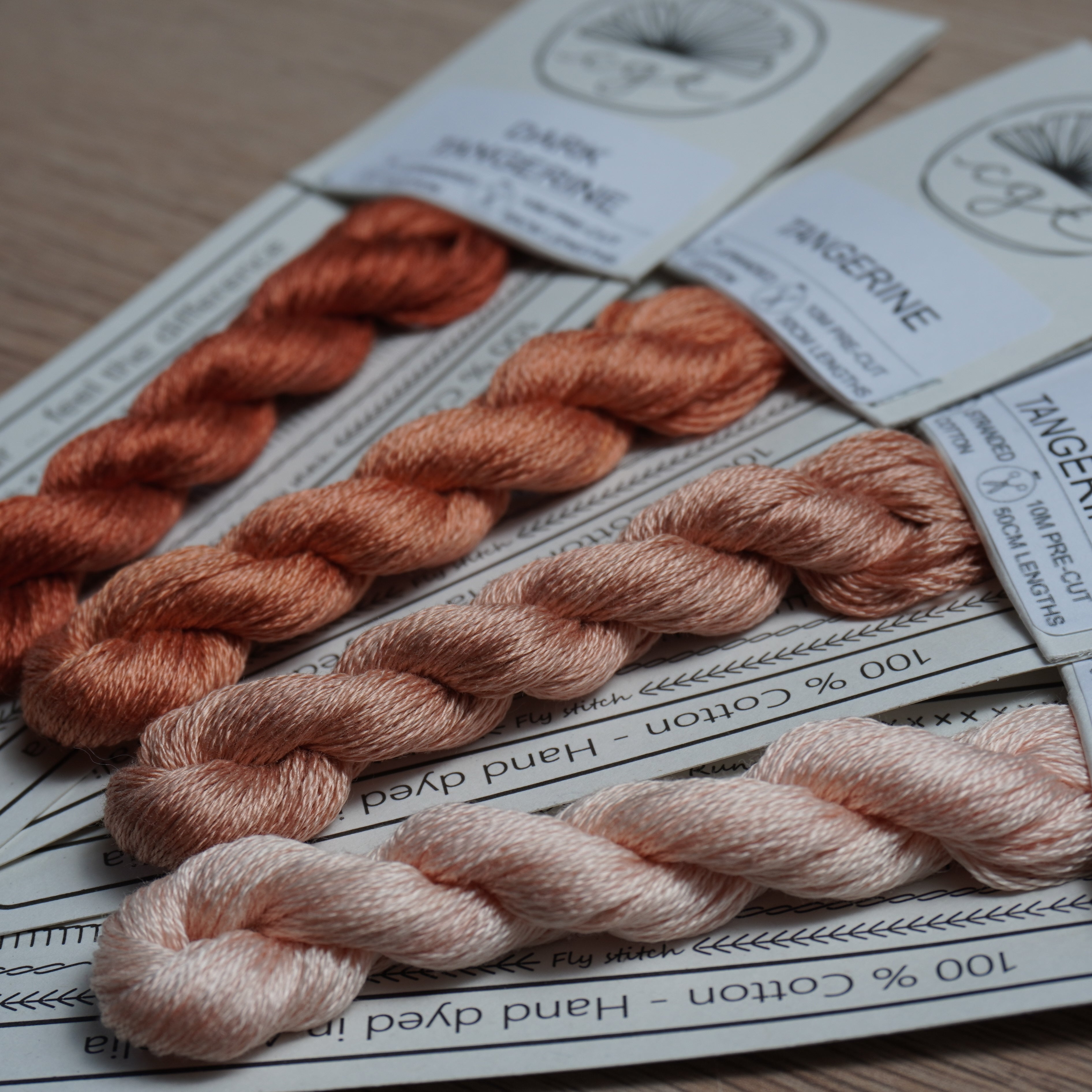 EMBROIDERY THREAD GRADIENT PACK - TANGERINE
