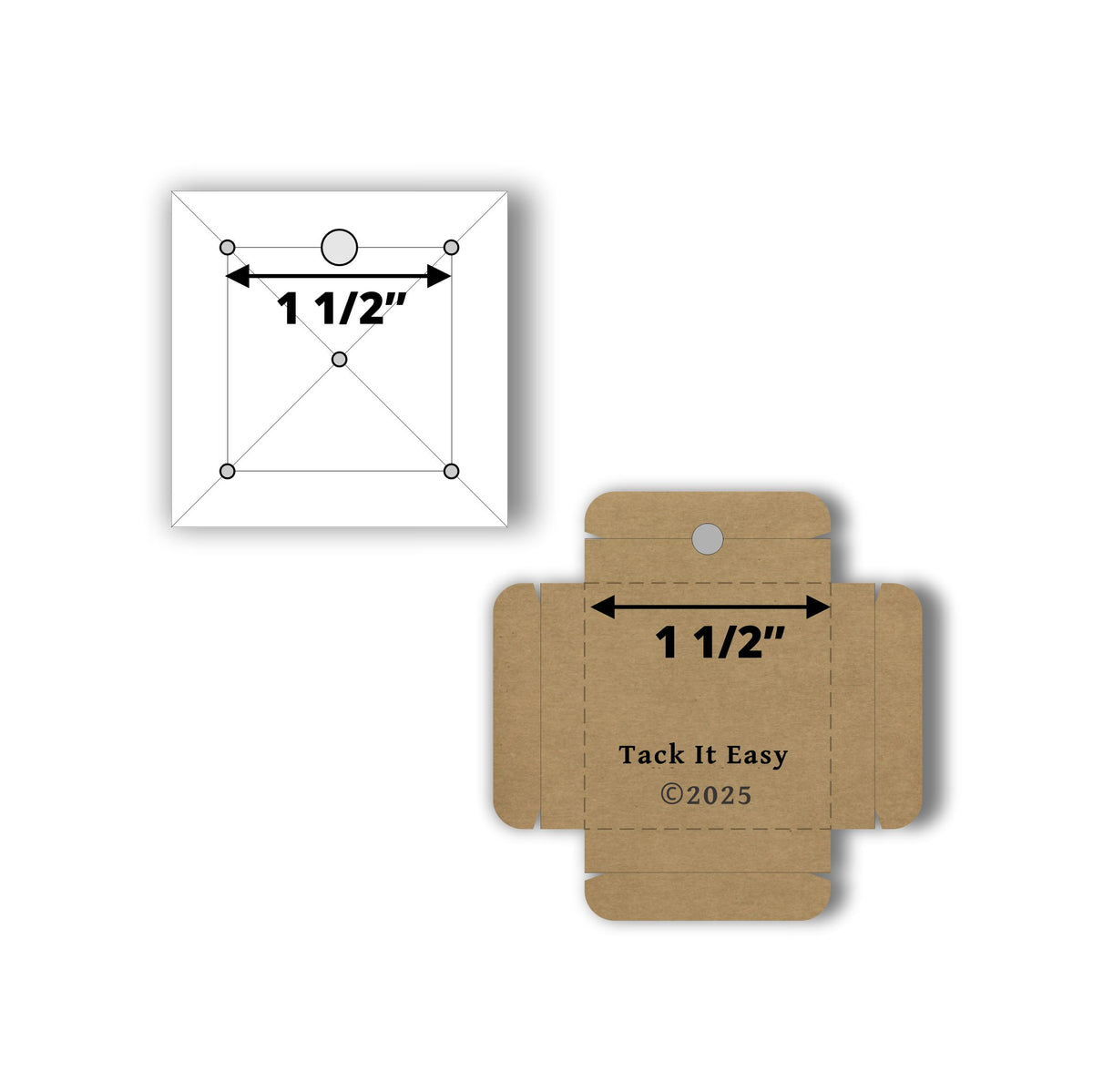 TACK IT EASY SQUARE 1 1/2" TEMPLATE & GADGET
