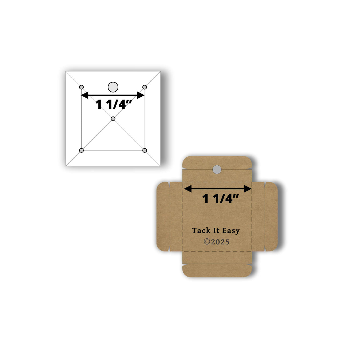 TACK IT EASY SQUARE 1 1/4" TEMPLATE & GADGET