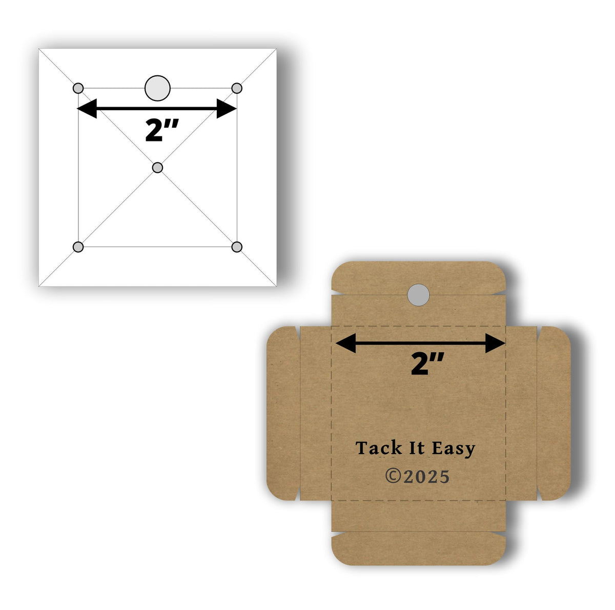 TACK IT EASY SQUARE 1" TEMPLATE & GADGET