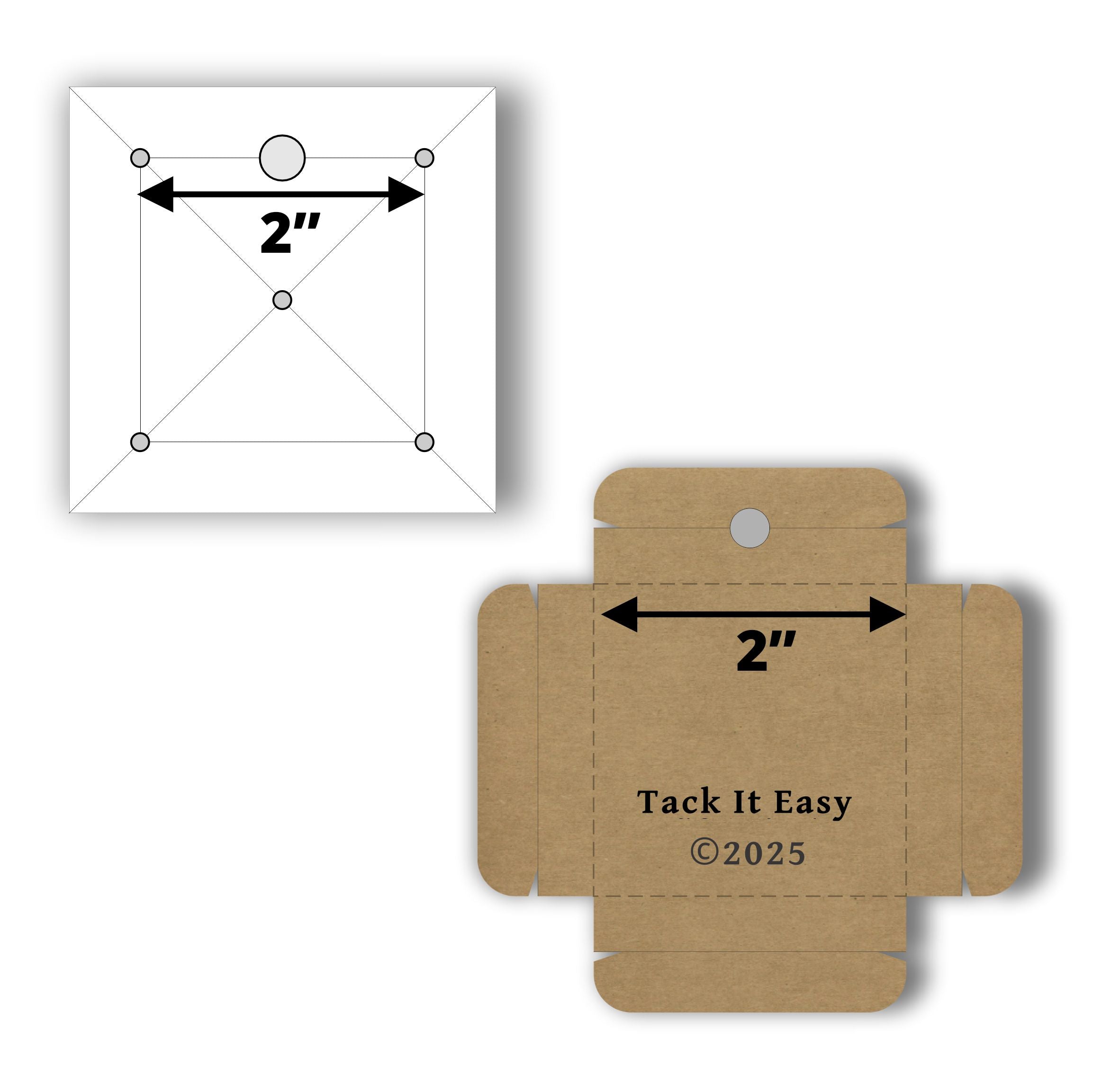 TACK IT EASY SQUARE 1" TEMPLATE & GADGET