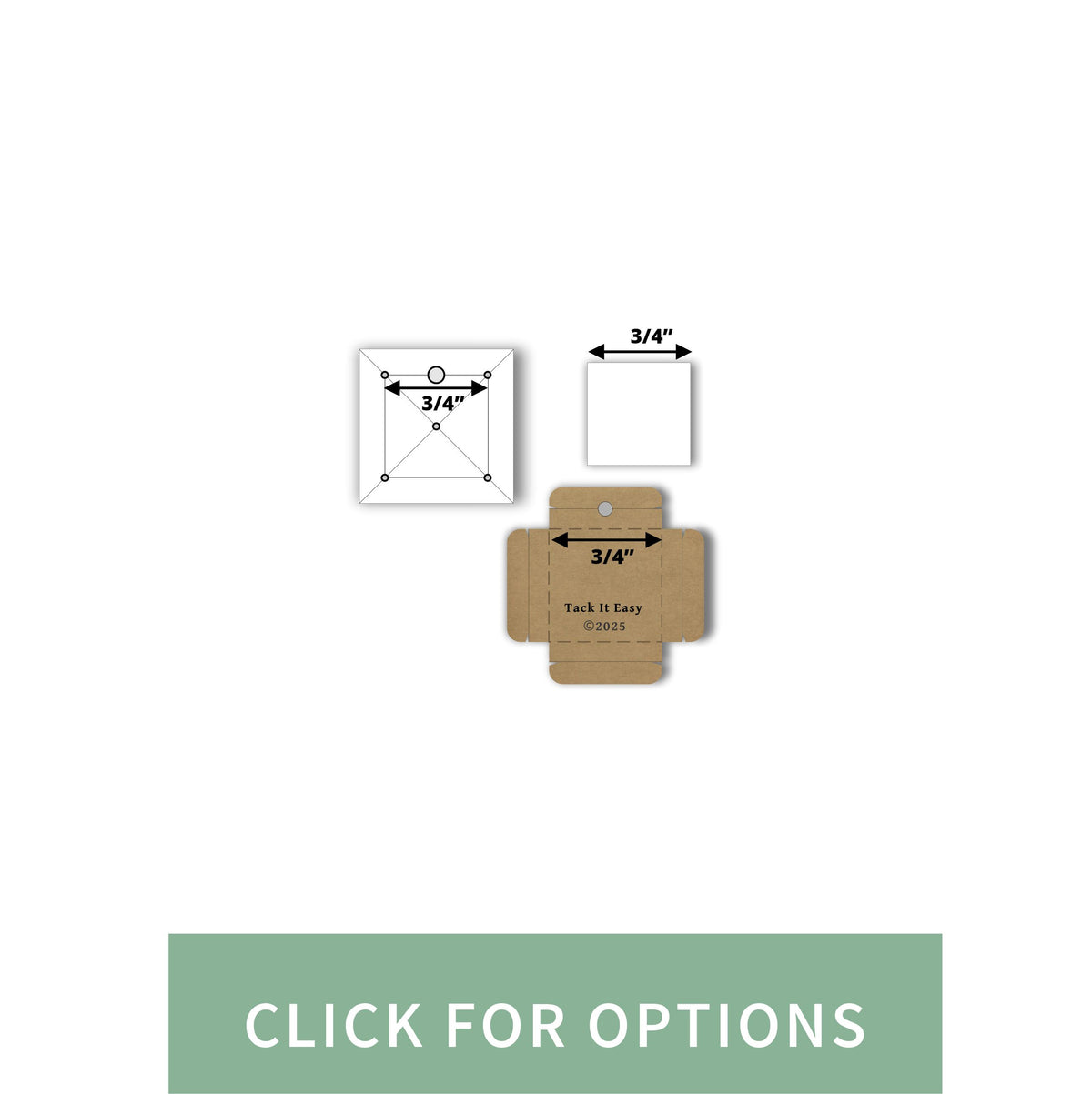 TACK IT EASY SQUARE 3/4" TEMPLATE & GADGET