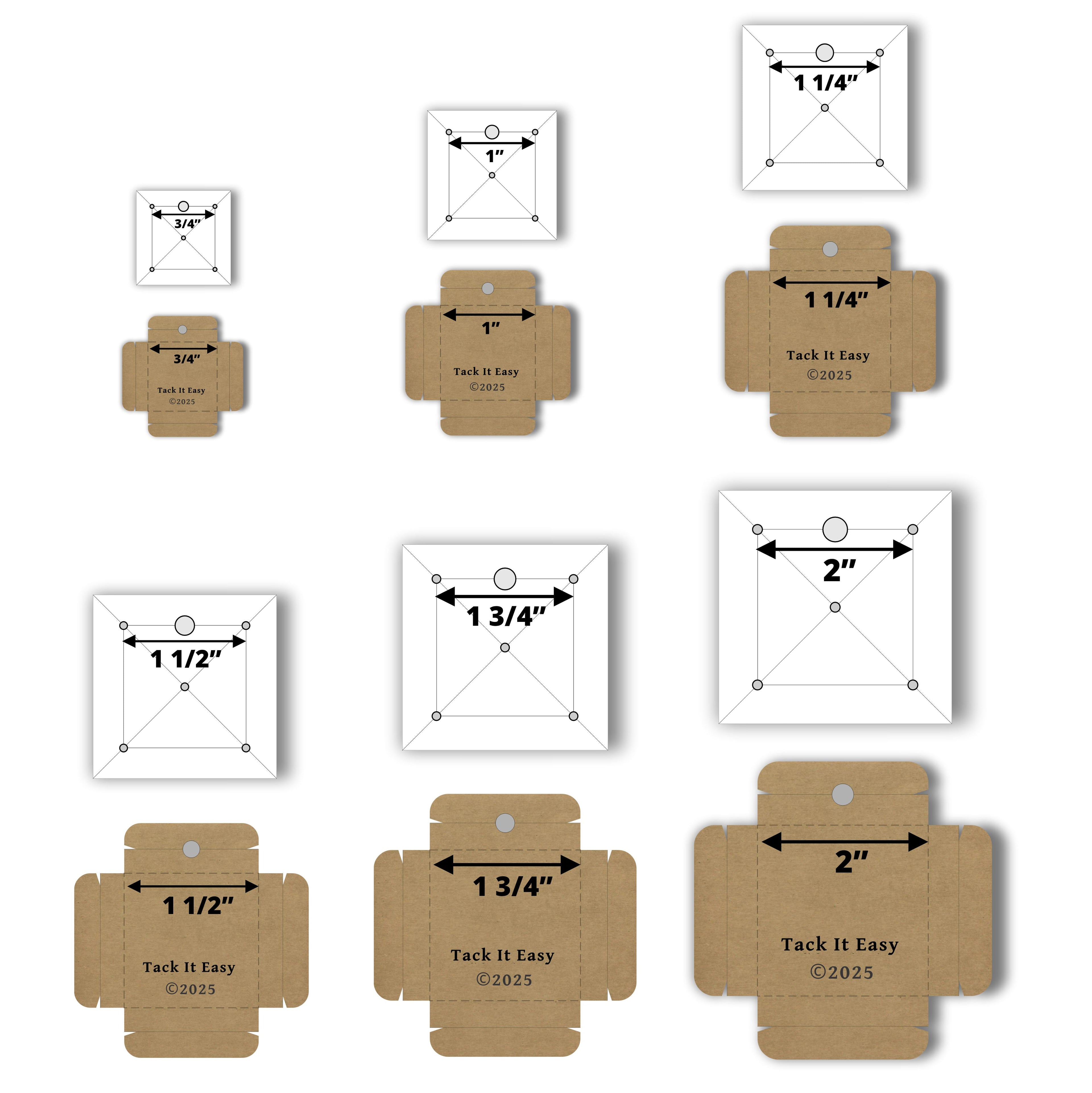 Tack It Easy Square Set - Template & Gadgets