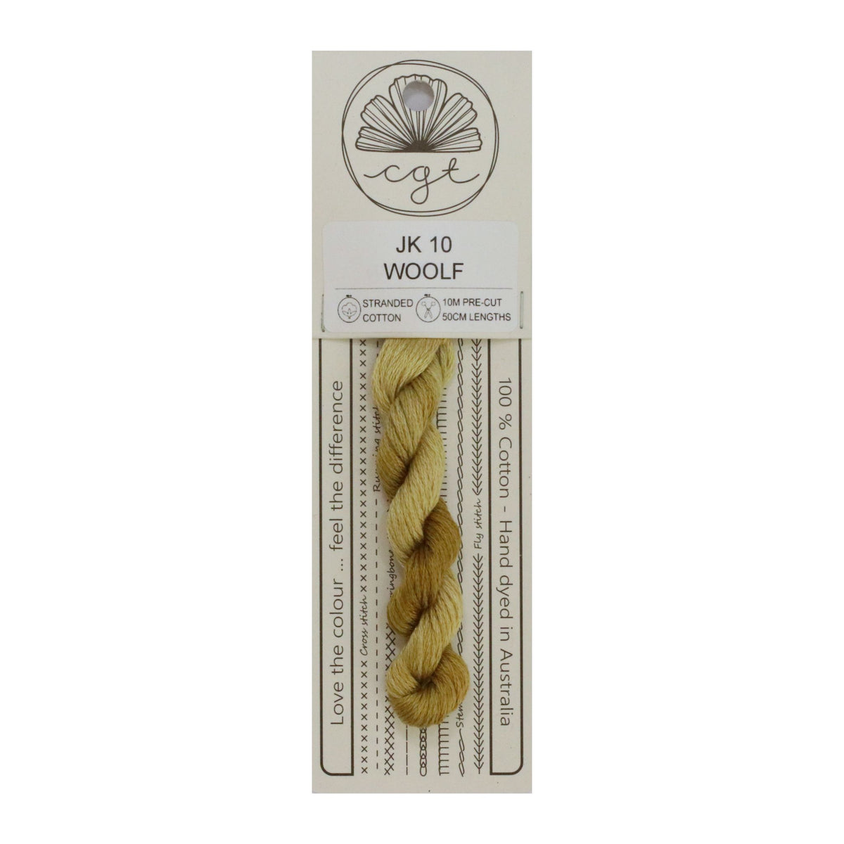 JK 10 Woolf stranded cotton embroidery thread