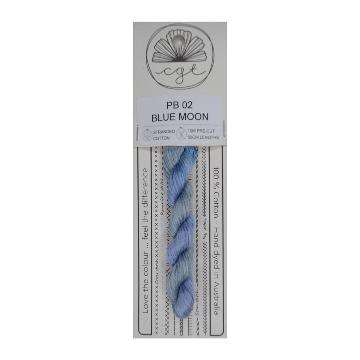 PB 02 Blue Moon stranded cotton embroidery thread