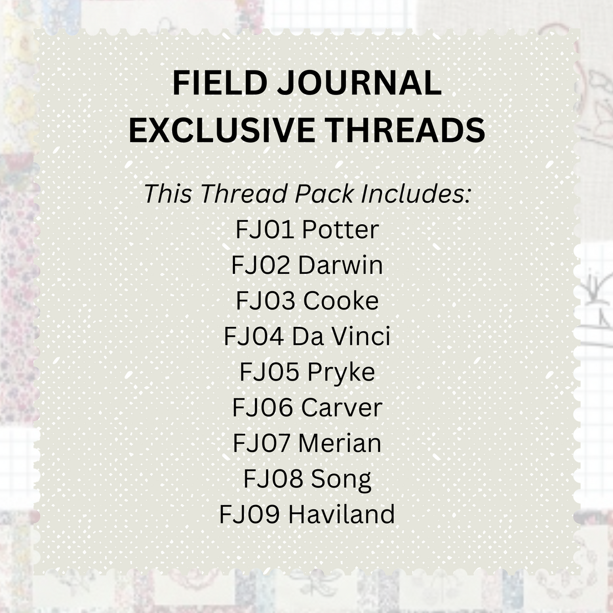Threaded Journal Field Journal Categories – Cottage Garden Threads