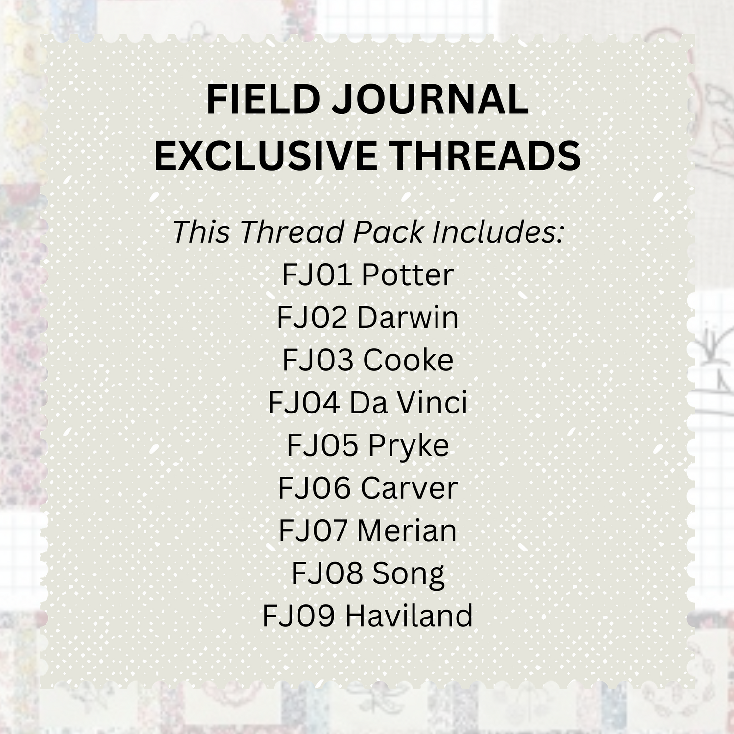 Field Journal Thread Packs