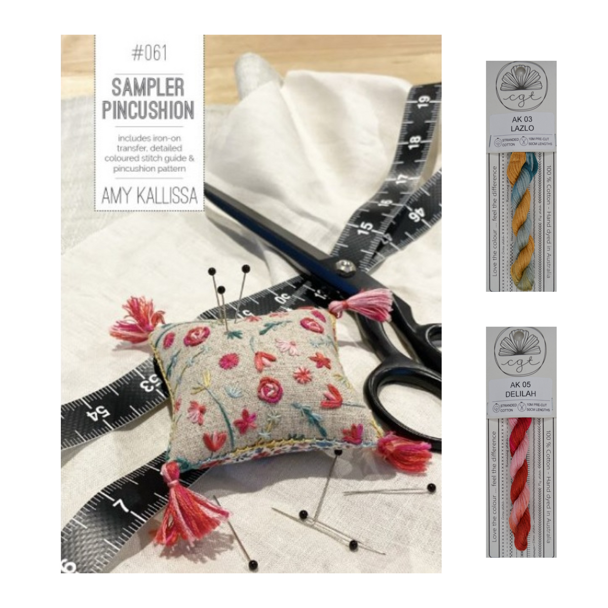 Thread On Sampler S.O.S SAMPLER PINCUSHION – Cottage Garden Threads