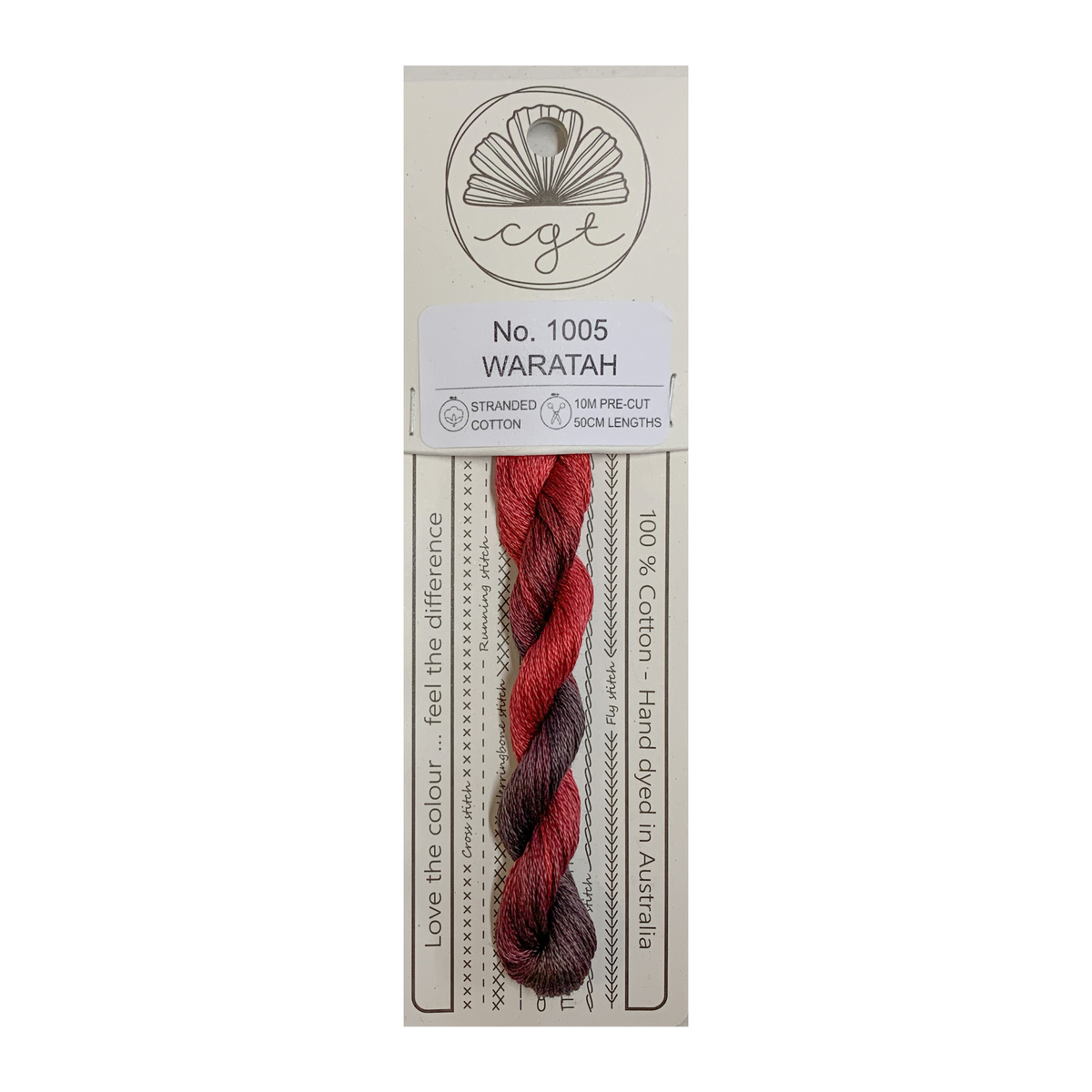 1005 Waratah stranded cotton embroidery thread