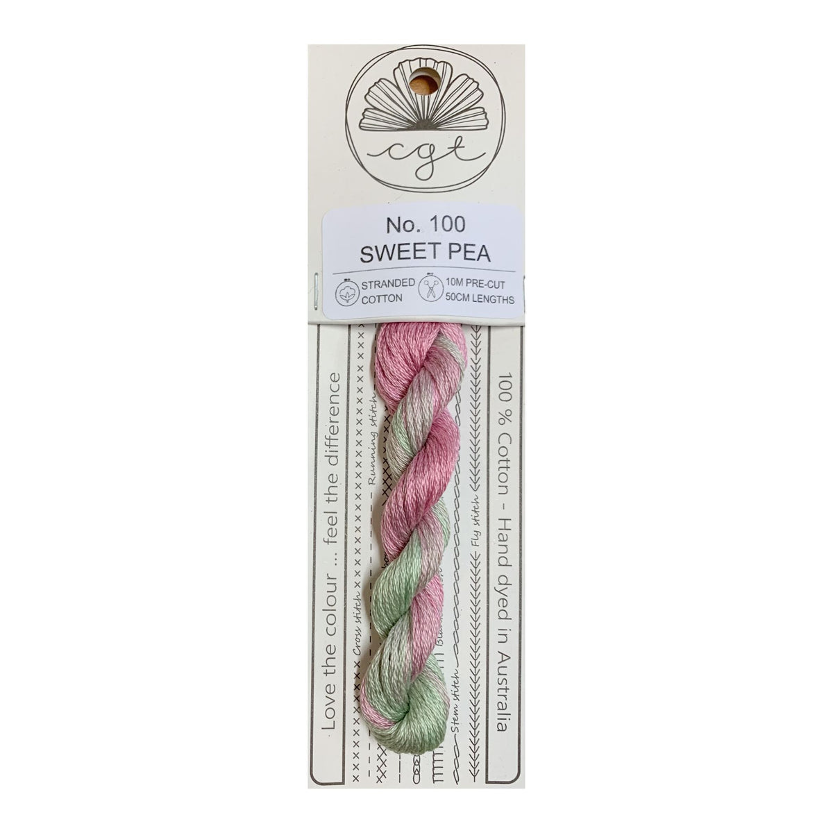 100 Sweet Pea stranded cotton embroidery thread