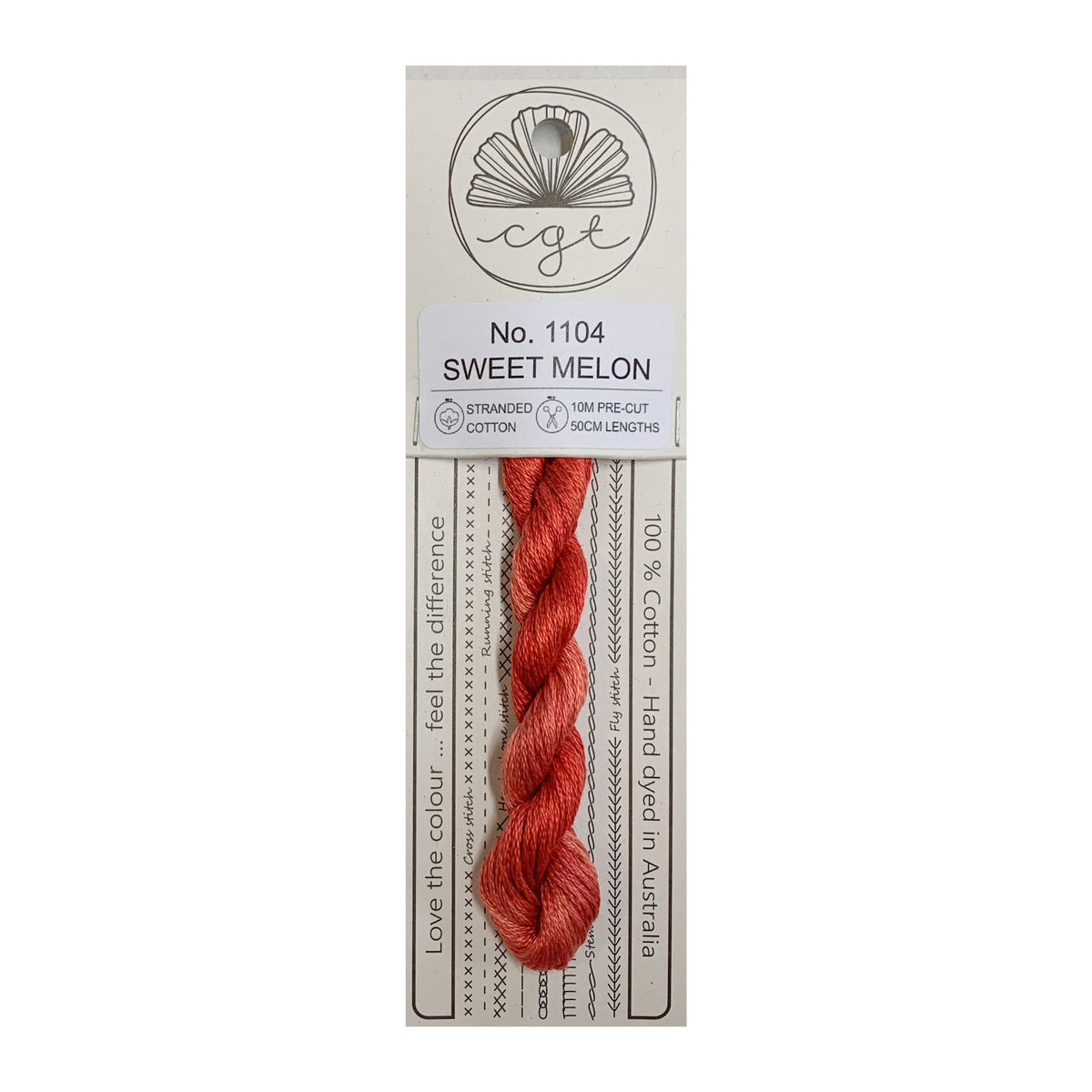 1104 Sweet Melon stranded cotton embroidery thread