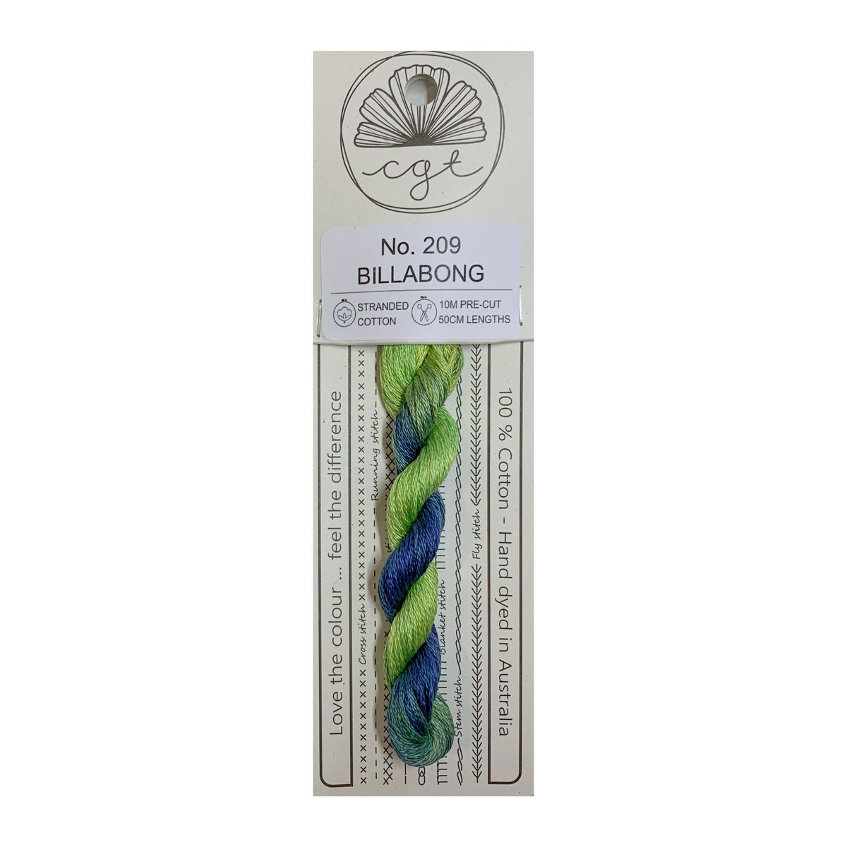 209 Billbong stranded cotton embroidery thread
