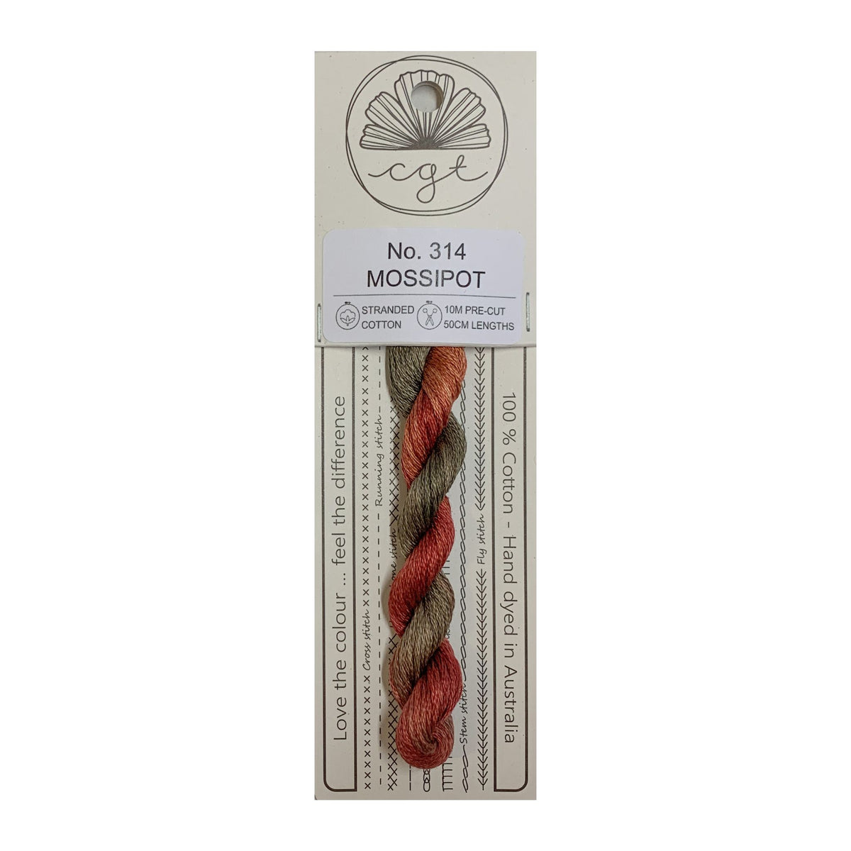 314 Mossipot stranded cotton embroidery thread