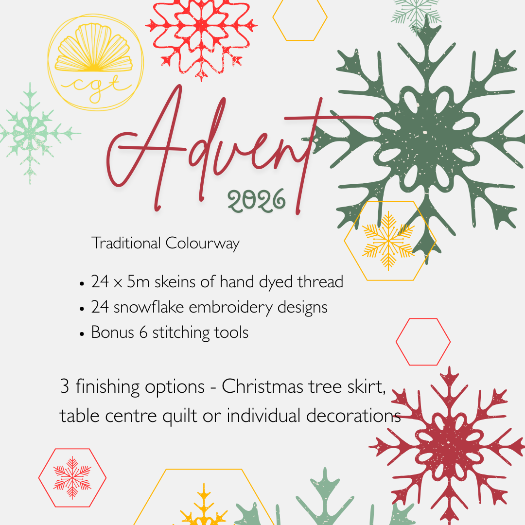 Advent 2026 product description with snowflake designs on a white background