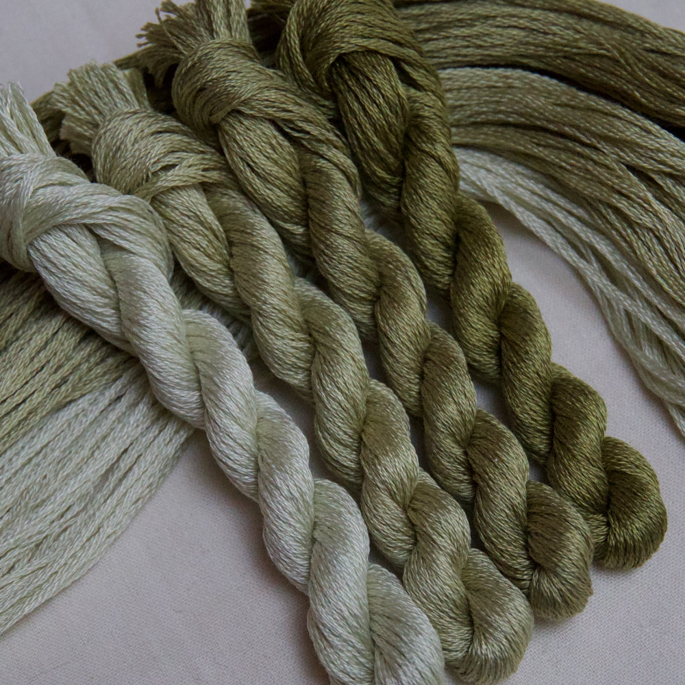 GRADIENT EMBROIDERY THREAD PACK - ASPARAGUS