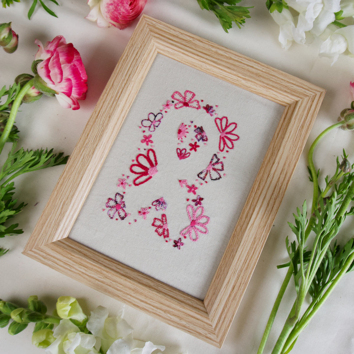 EMBROIDERY PATTERN - THINK PINK