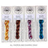 Embroidery thread with speckle effect in autumnal yellows and browns, fall russet reds, maroon and blue, ocean aqua and blue.