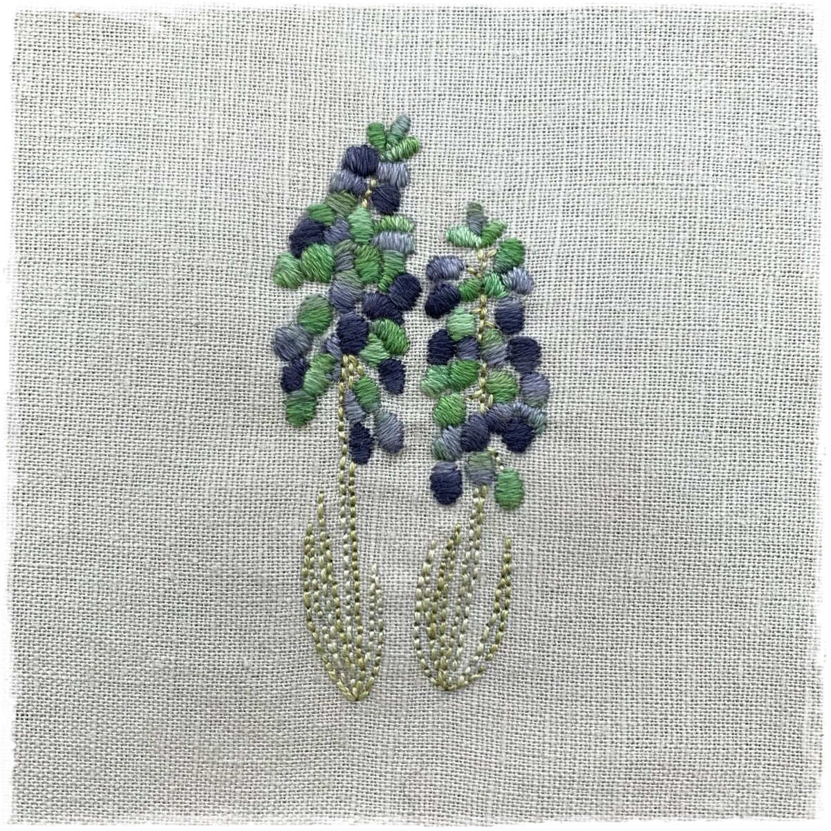 needlecraft canvas with a floral design, labeled as &
