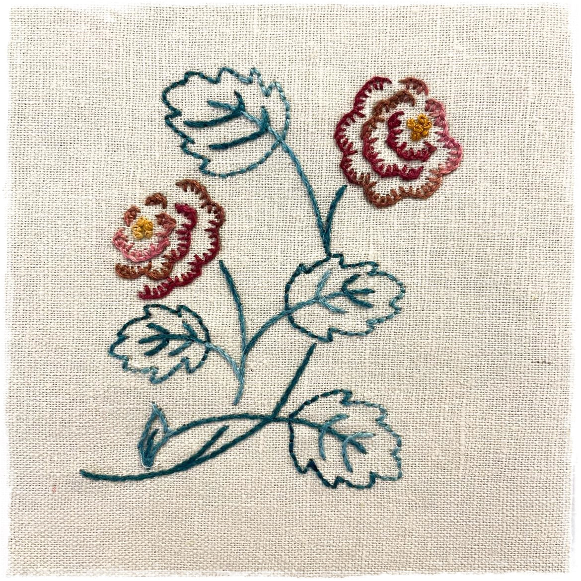 COTTAGE ROSE HAND EMBROIDERY PATTERN - DIGITAL DOWNLOAD