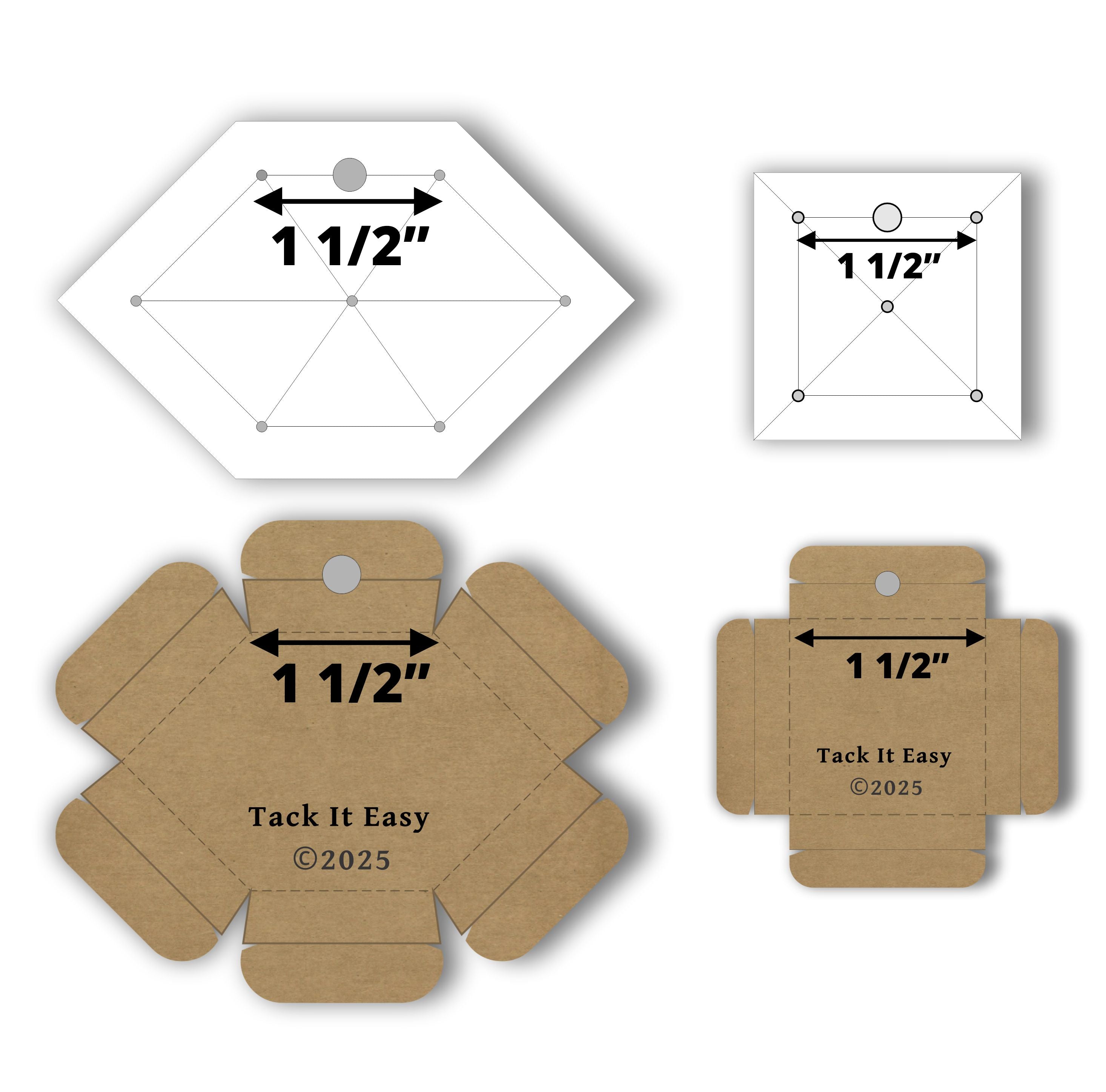 TACK IT EASY PATCHWORK OF THE CROSSES 1 1/2" GADGET &amp; TEMPLATE